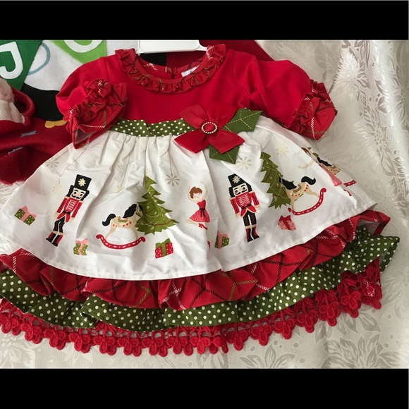 New Holiday Christmas Dress Baby 12 18 